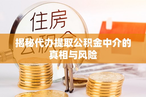 肇庆揭秘代办提取公积金中介的真相与风险