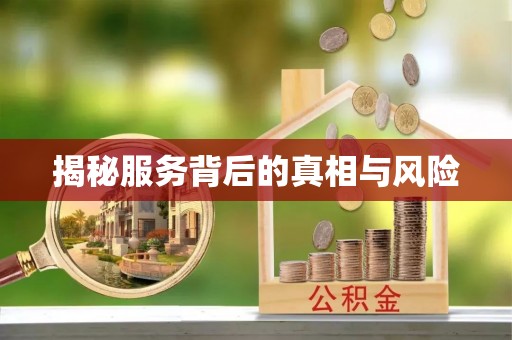 肇庆揭秘服务背后的真相与风险